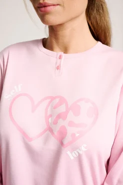 Pijama mujer largo estampado corazones | MUYDEMI