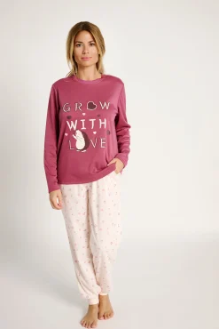 Pijama mujer mensaje Grow with love | MUYDEMI
