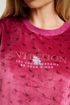 Pijama mujer terciopelo estampado | MUYDEMI