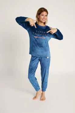 Pijama mujer terciopelo estampado estrellas | MUYDEMI