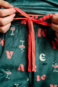 Pijama mujer terciopelo estampado Amore mio | MUYDEMI