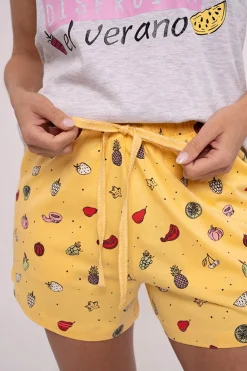 Pijama mujer tirantes algodón estampado Fruits | MUYDEMI