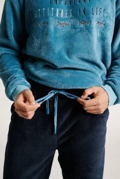 Pijama polar hombre mensaje | MUYDEMI