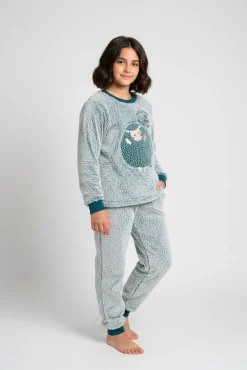 Pijama polar juvenil 10-16 años dibujo oveja | MUYDEMI