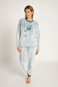 Pijama polar mujer estampado ovejas | MUYDEMI