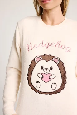 Pijama polar mujer estampado erizo | MUYDEMI