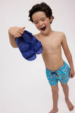 Sandalias infantiles de hebillas ajustables marino