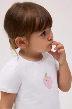 Set bebé bañador culetín vichy rosa y camiseta