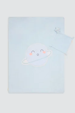 Set bebé manta y doudou Baby Cosmos azul