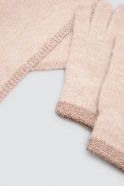 Set bufanda y guantes detalles con brillo