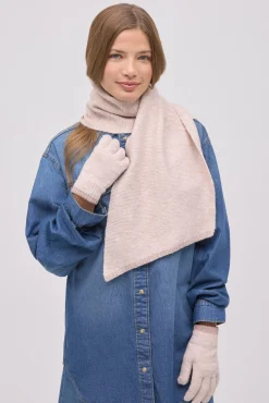 Set bufanda y guantes detalles con brillo