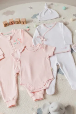 Set de regalo recién nacido primera puesta rosa