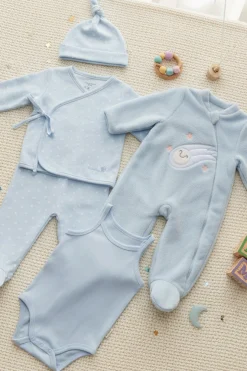 Set de regalo recién nacido primera puesta azul