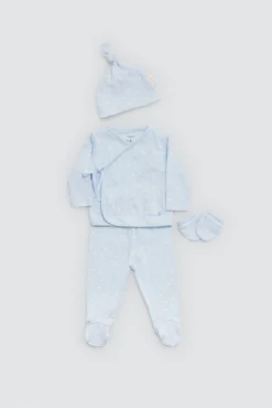 Set de regalo recién nacido primera puesta azul