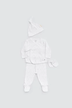 Set primera puesta recién nacido blanco