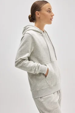 Sudadera con capucha ajustable interior afelpado gris