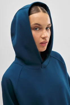 Sudadera con capucha y bolsillos azul