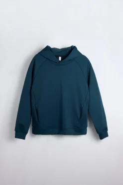 Sudadera con capucha y bolsillos azul