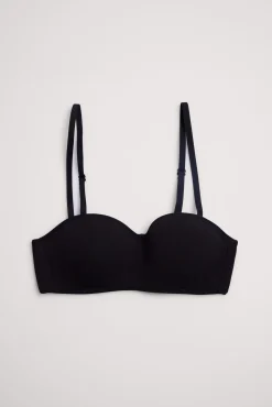 Sujetador bandeau juvenil negro