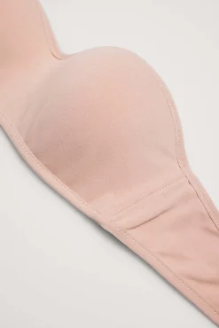 Sujetador bandeau juvenil nude