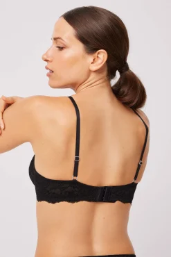 Sujetador con aro con relleno encaje negro