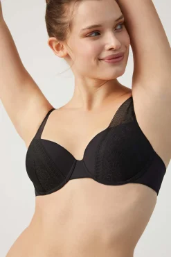 Sujetador con aro con relleno negro