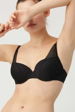 Sujetador con aro con relleno negro