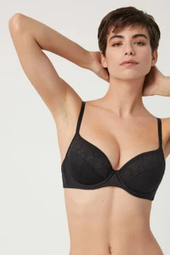 Sujetador con aro con relleno negro