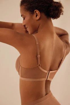 Sujetador con aro con relleno marrón