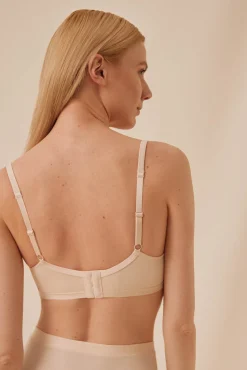 Sujetador con aro con relleno marfil