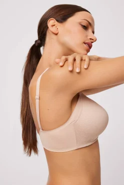 Sujetador con aro con relleno nude