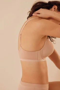 Sujetador con aro con relleno nude