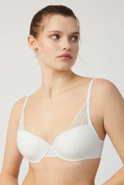 Sujetador con aro con relleno marfil