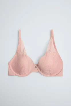 Sujetador con aro con relleno rosa