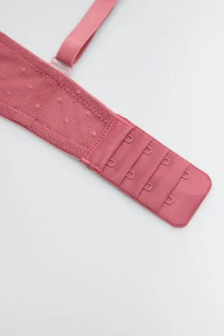 Sujetador con aro con relleno plumeti rosa copas B y C