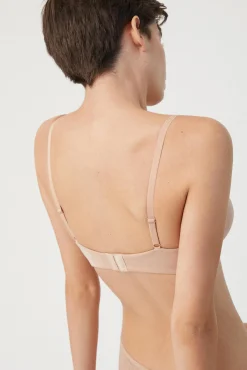 Sujetador con aro con relleno nude
