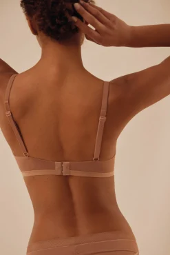 Sujetador con aro con relleno marrón