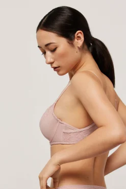 Sujetador con aro con relleno rosa