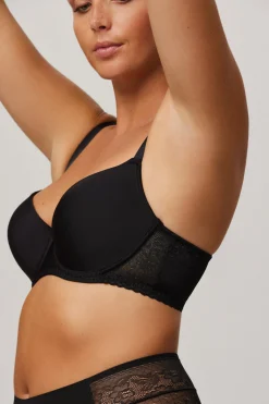 Sujetador con aro con relleno negro