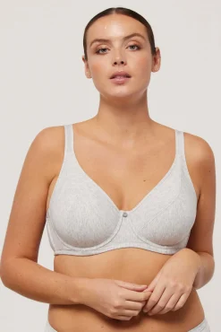 Sujetador con aro sin relleno algodón y modal gris