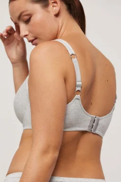Sujetador con aro sin relleno algodón y modal gris