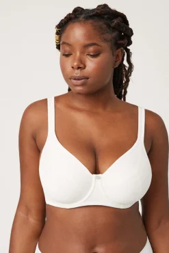 Sujetador con aro sin relleno algodón y modal blanco