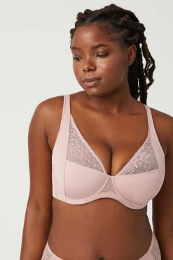 Sujetador con aro sin relleno rosa