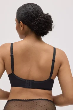 Sujetador de capacidad con aro con relleno negro copas C y D