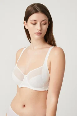 Sujetador de capacidad con aro sin relleno blanco