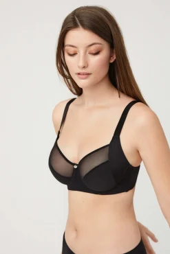 Sujetador de capacidad con aro sin relleno negro