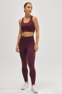 Sujetador deportivo Compressive detalle abertura burdeos