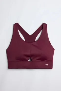 Sujetador deportivo Compressive detalle abertura burdeos