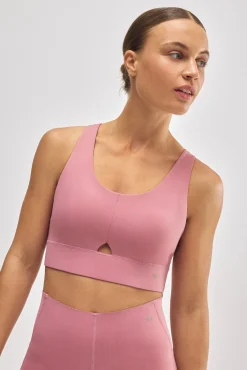 Sujetador deportivo Compressive detalle abertura rosa
