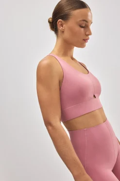 Sujetador deportivo Compressive detalle abertura rosa